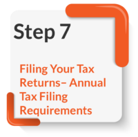 Step 7 Filing Your Tax Returns – Annual Tax Filing Requirements Filing Your Tax Returns – Annu