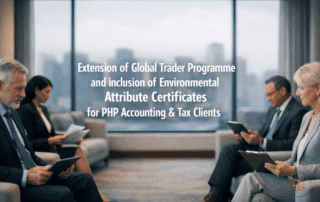How should trading and commodity firms plan for the extended Global Trader Programme (GTP) and Environmental Attribute Certificates (EACs) ahead of 2026–2031