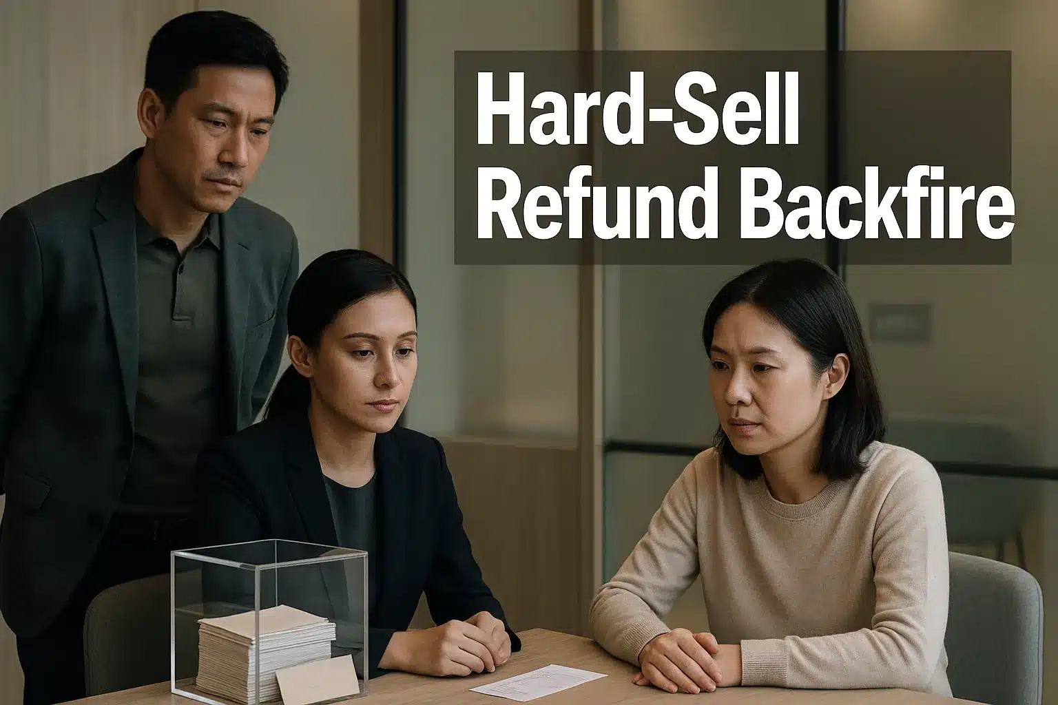 How do you stop hard-sell practices from becoming refund liabilities and reputation risk in Singapore?