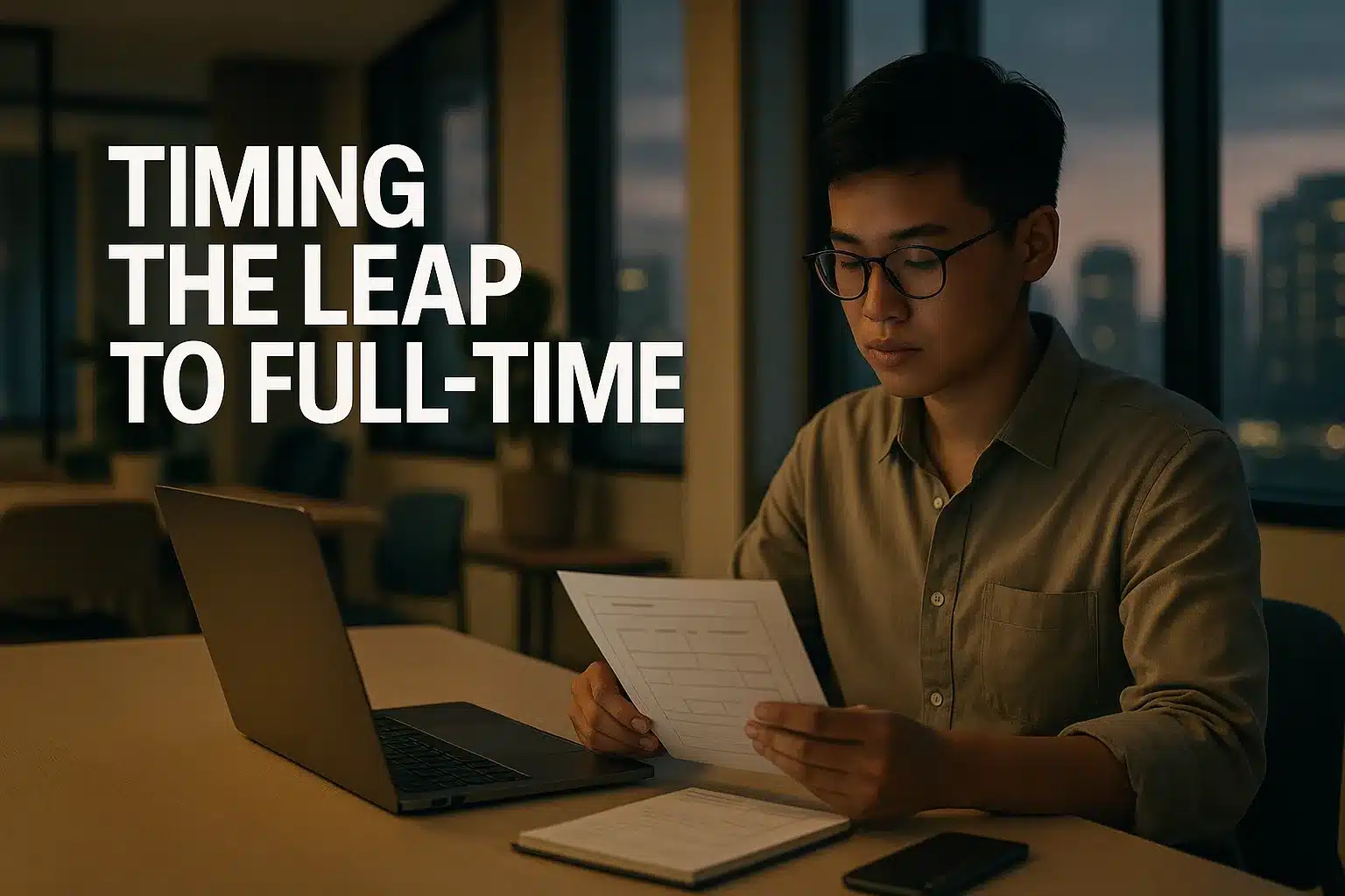 How do you time your resignation in Singapore like a funding round—so your side hustle can carry you full-time?