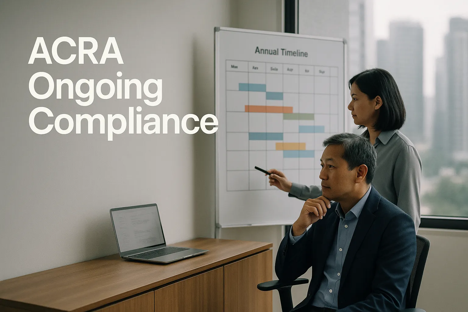 What are the main ongoing compliance requirements for companies registered with ACRA in Singapore and how do you run them as an annual workflow?