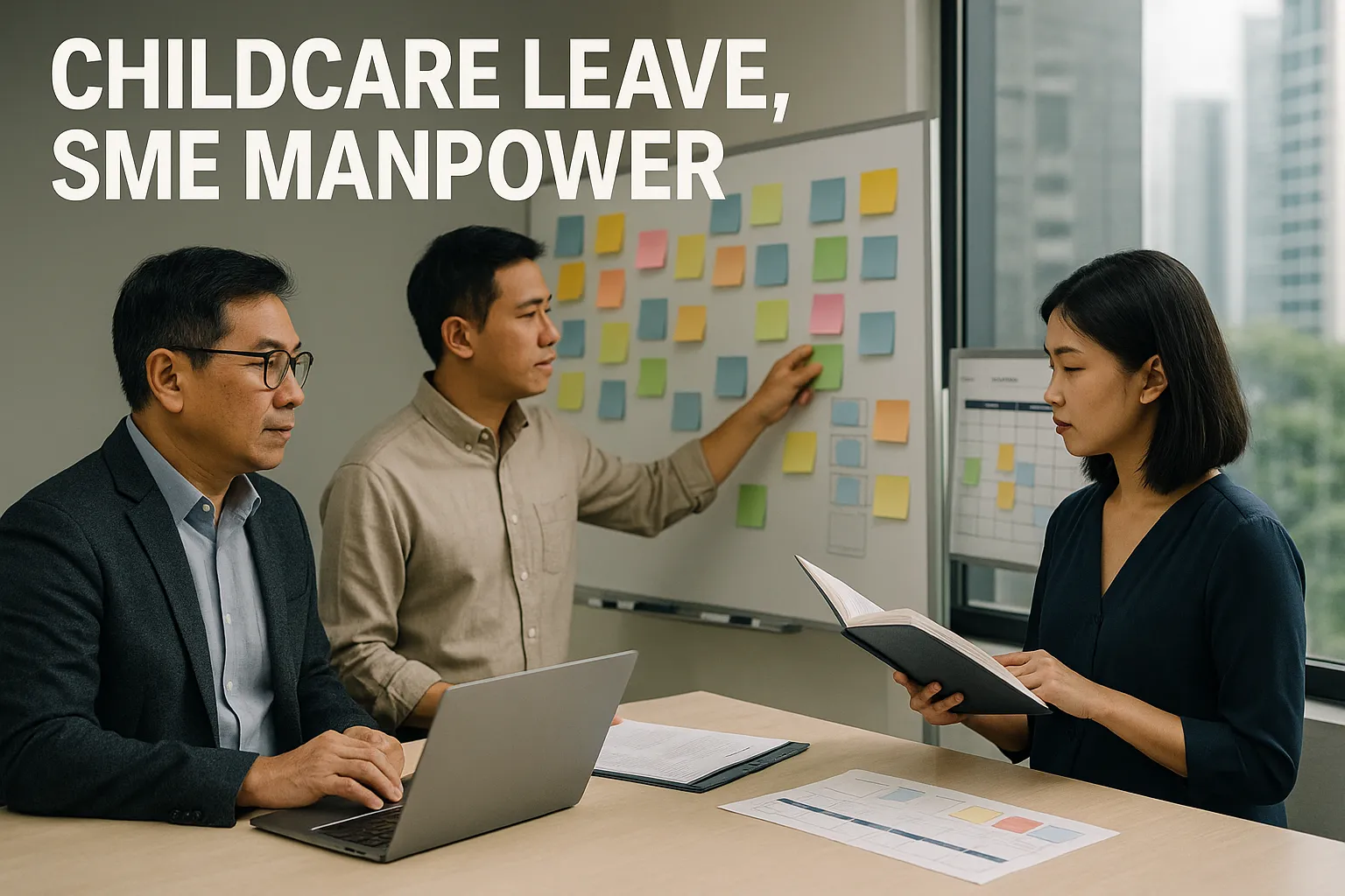 How should Singapore SMEs redesign roles and coverage plans for the new childcare leave rules without disrupting delivery?