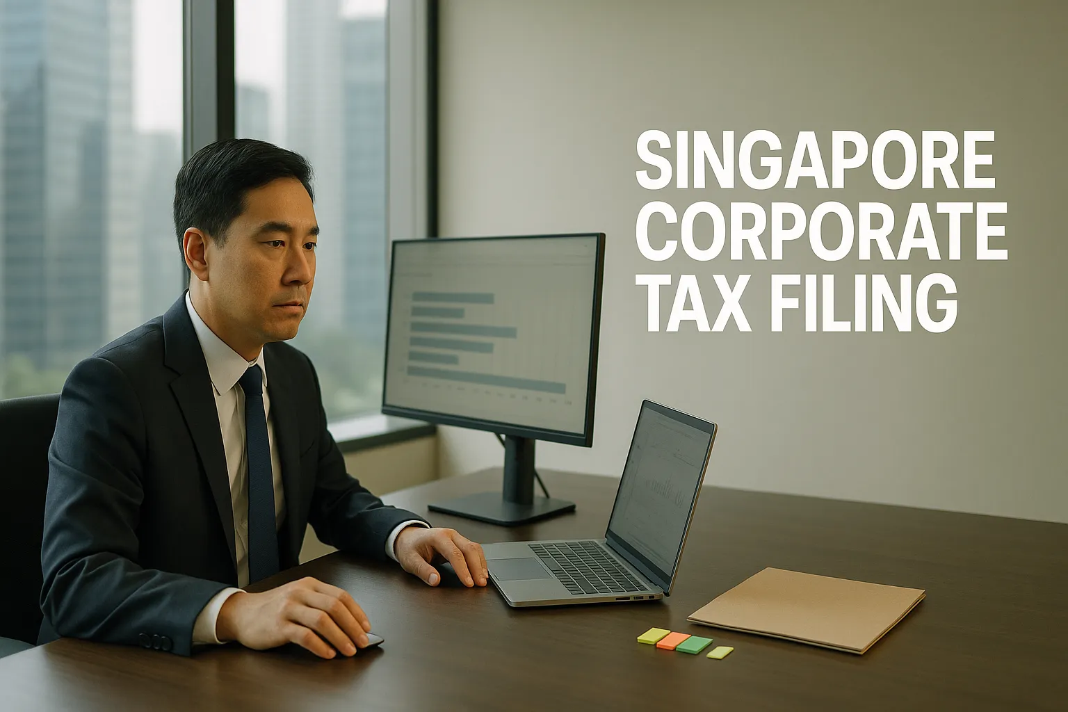 What are my company’s corporate income tax filing obligations in Singapore and when must we file ECI and Form C-S or Form C?