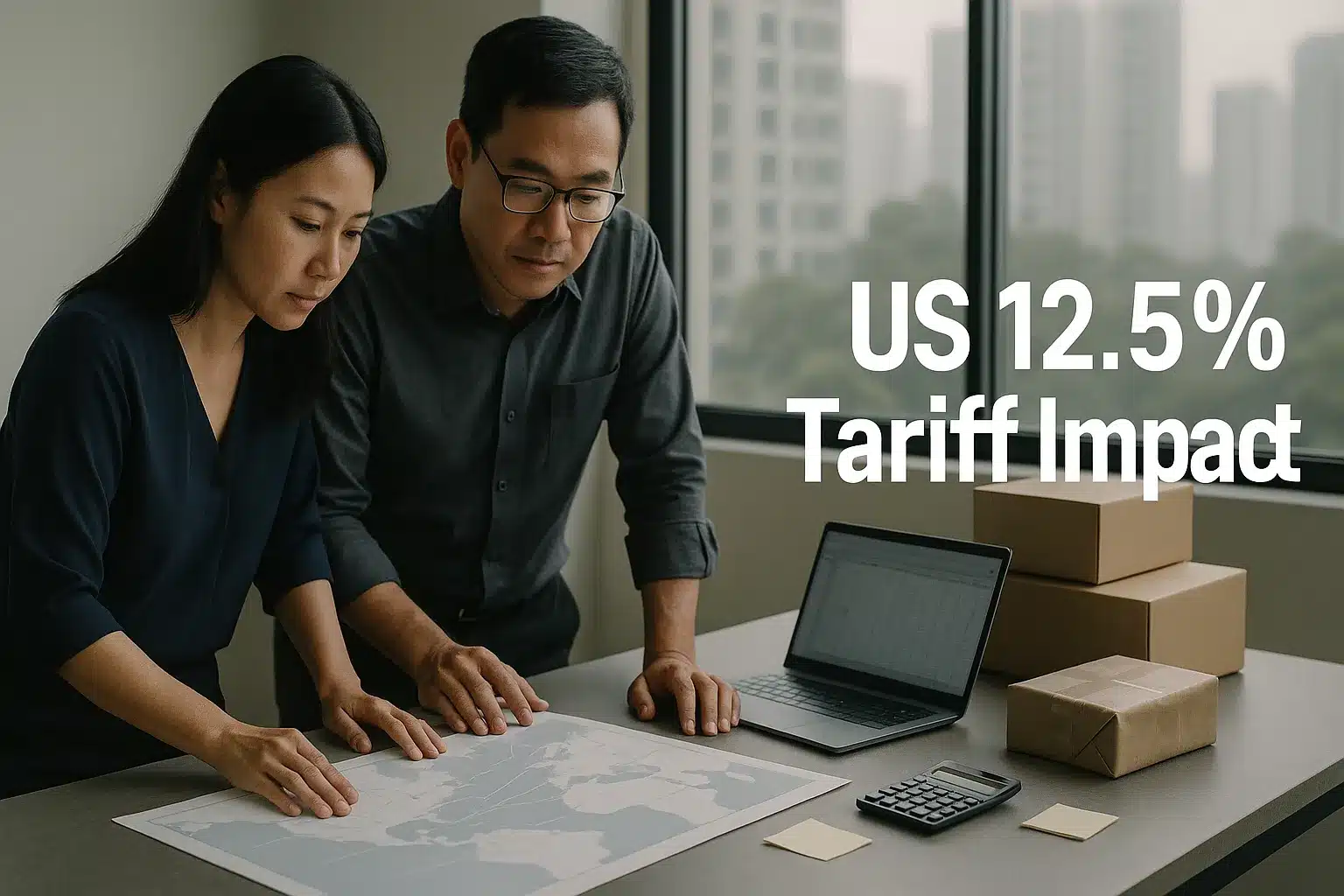 How should Singapore exporters budget and document the US 12.5% tariff impact before it hits 2026 margins?